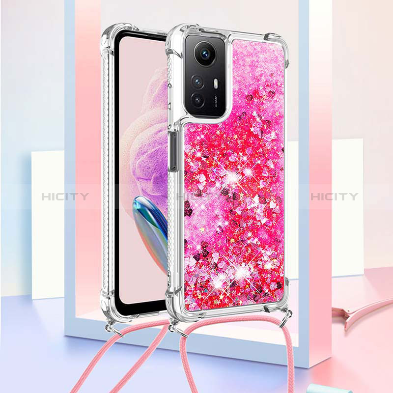 Coque Silicone Housse Etui Gel Bling-Bling avec Laniere Strap YB3 pour Xiaomi Redmi Note 12S Plus