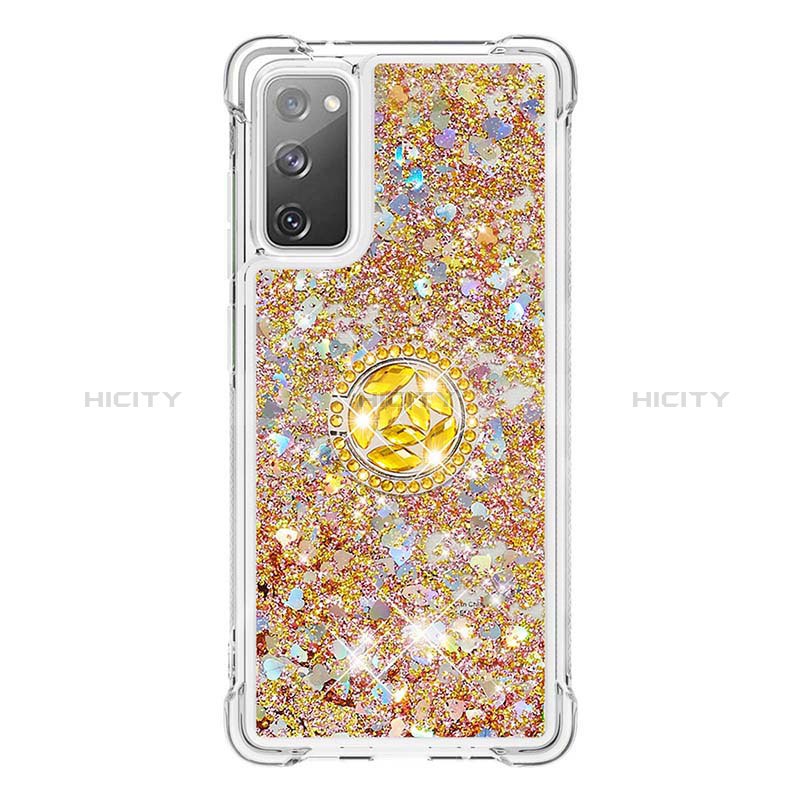 Coque Silicone Housse Etui Gel Bling-Bling avec Support Bague Anneau S01 pour Samsung Galaxy S20 Lite 5G Plus