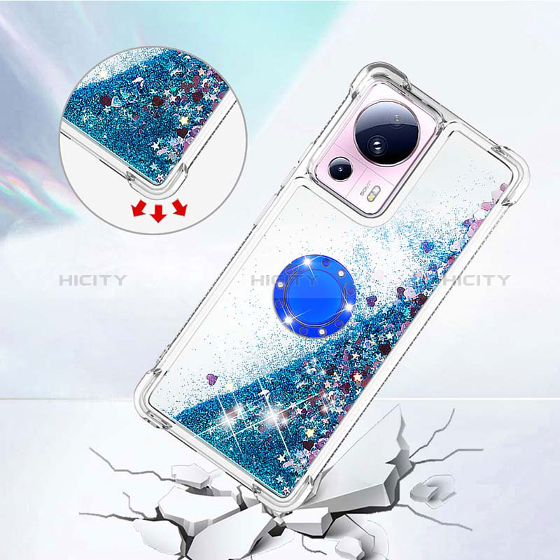 Coque Silicone Housse Etui Gel Bling-Bling avec Support Bague Anneau S01 pour Xiaomi Civi 2 5G Plus