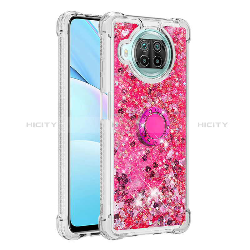 Coque Silicone Housse Etui Gel Bling-Bling avec Support Bague Anneau S01 pour Xiaomi Mi 10i 5G Plus