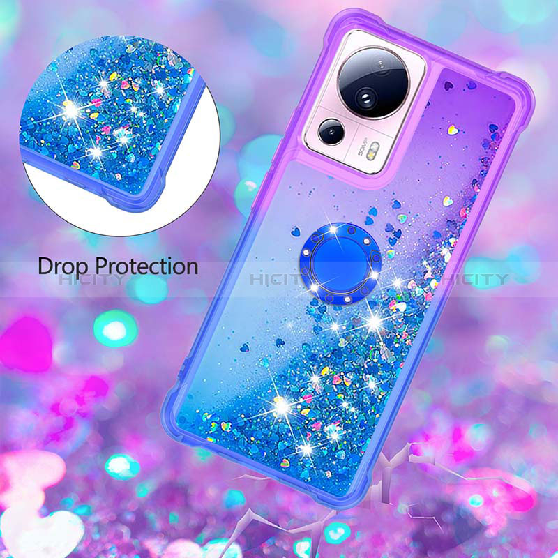 Coque Silicone Housse Etui Gel Bling-Bling avec Support Bague Anneau S02 pour Xiaomi Civi 2 5G Plus