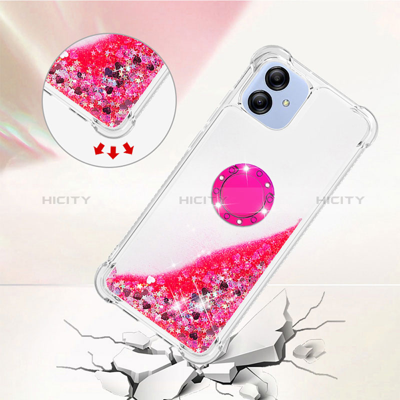 Coque Silicone Housse Etui Gel Bling-Bling avec Support Bague Anneau YB1 pour Samsung Galaxy A04 4G Plus