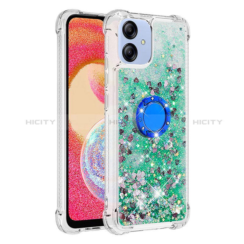 Coque Silicone Housse Etui Gel Bling-Bling avec Support Bague Anneau YB1 pour Samsung Galaxy A04E Plus