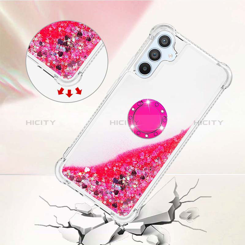 Coque Silicone Housse Etui Gel Bling-Bling avec Support Bague Anneau YB1 pour Samsung Galaxy A54 5G Plus