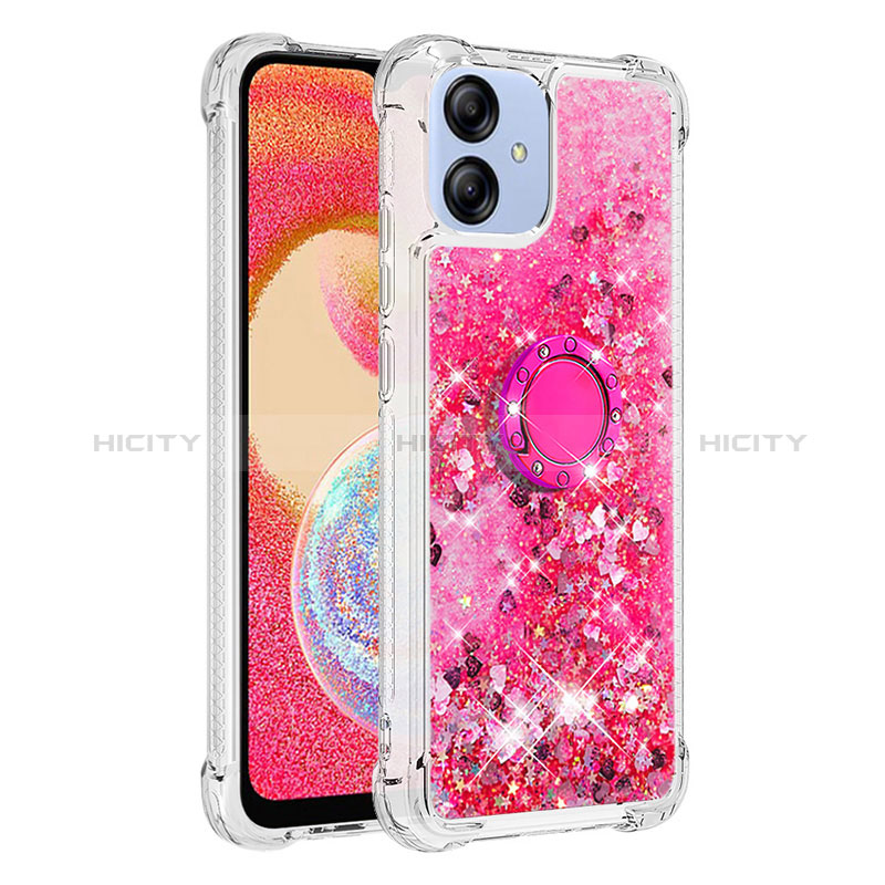 Coque Silicone Housse Etui Gel Bling-Bling avec Support Bague Anneau YB1 pour Samsung Galaxy M04 Plus