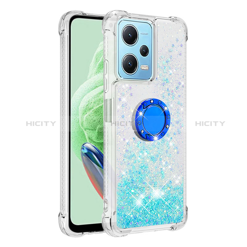 Coque Silicone Housse Etui Gel Bling-Bling avec Support Bague Anneau YB1 pour Xiaomi Redmi Note 12 5G Plus