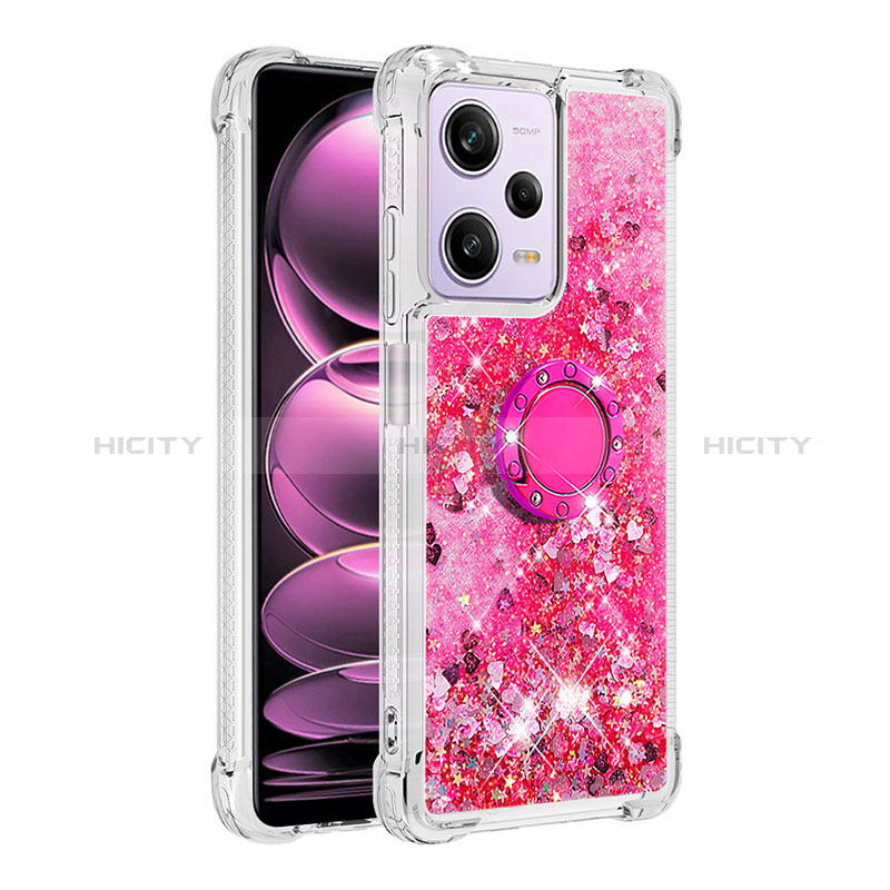 Coque Silicone Housse Etui Gel Bling-Bling avec Support Bague Anneau YB1 pour Xiaomi Redmi Note 12 Pro 5G Plus