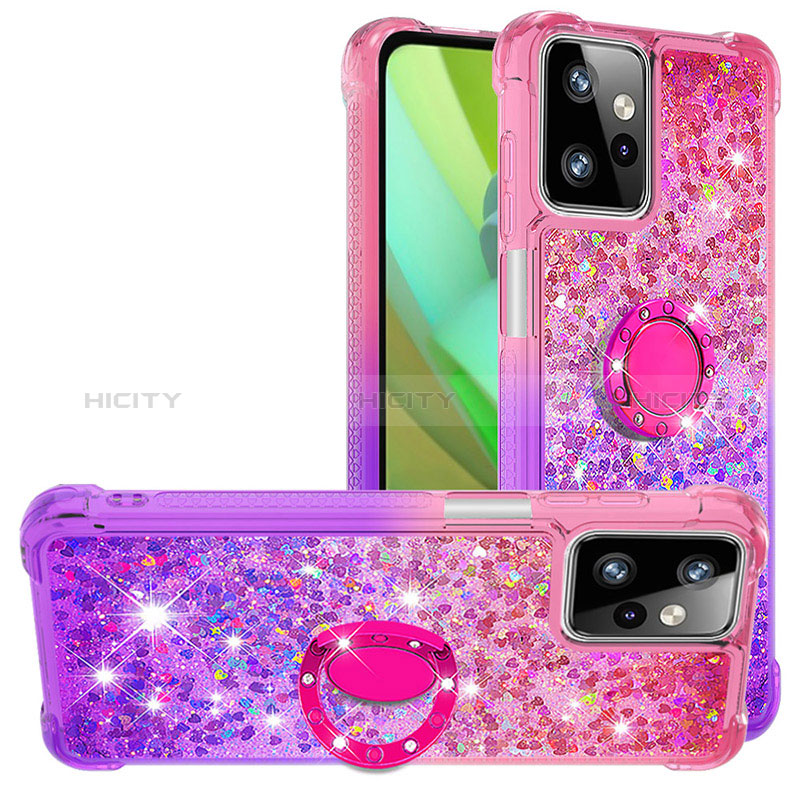 Coque Silicone Housse Etui Gel Bling-Bling avec Support Bague Anneau YB2 pour Motorola Moto G Power 5G (2023) Plus