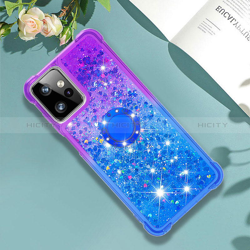 Coque Silicone Housse Etui Gel Bling-Bling avec Support Bague Anneau YB2 pour Motorola Moto G Power 5G (2023) Plus