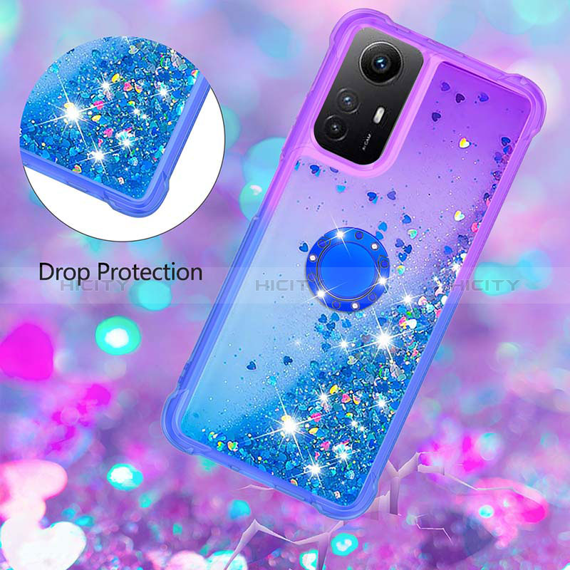 Coque Silicone Housse Etui Gel Bling-Bling avec Support Bague Anneau YB2 pour Xiaomi Redmi Note 12S Plus