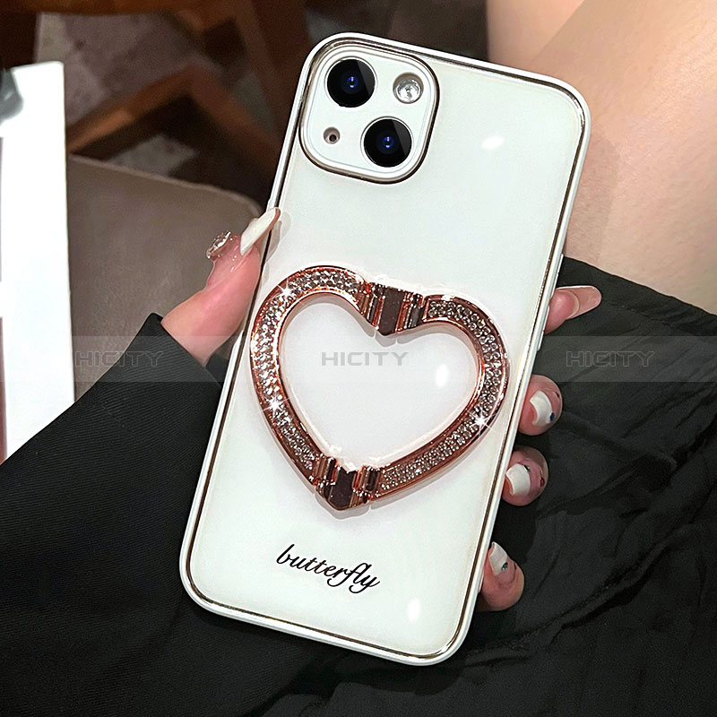 Coque Silicone Housse Etui Gel Bling-Bling JL1 pour Apple iPhone 14 Plus Blanc Plus