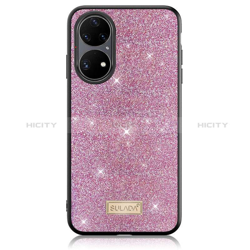 Coque Silicone Housse Etui Gel Bling-Bling LD1 pour Huawei P50e Violet Plus