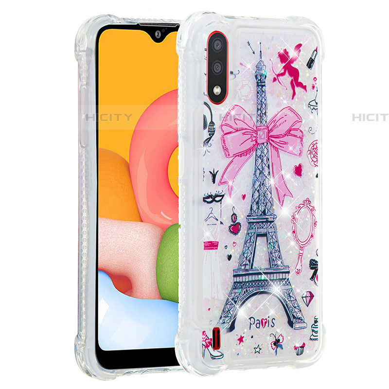 Coque Silicone Housse Etui Gel Bling-Bling S01 pour Samsung Galaxy A01 SM-A015 Plus