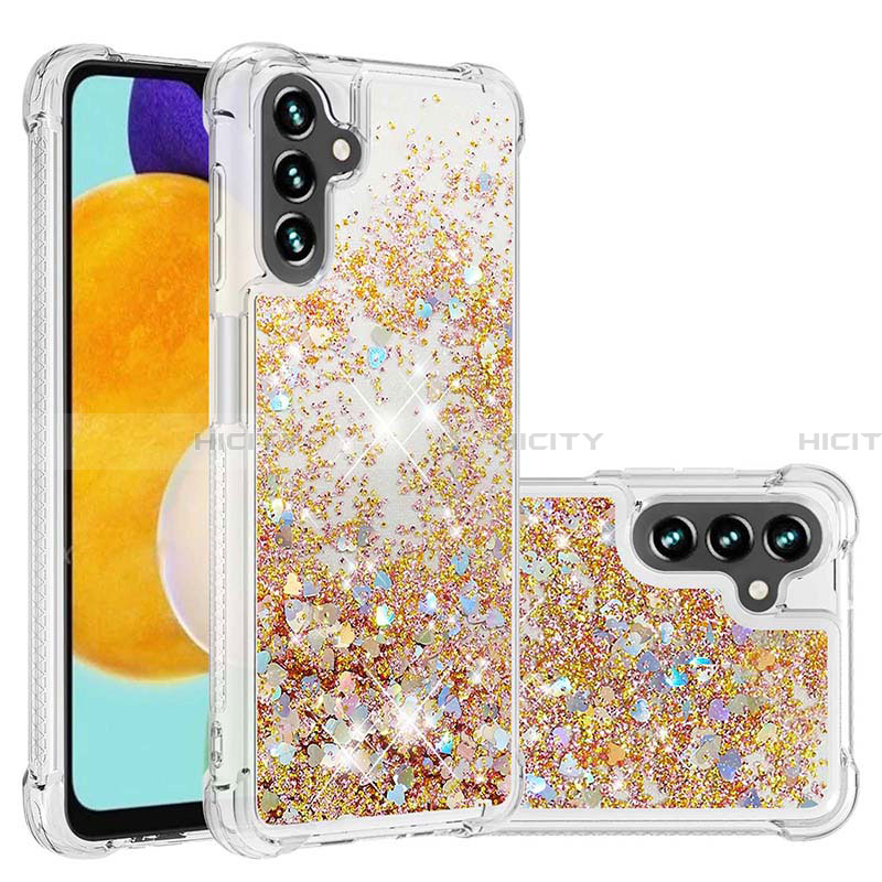 Coque Silicone Housse Etui Gel Bling-Bling S01 pour Samsung Galaxy A13 5G Or Plus