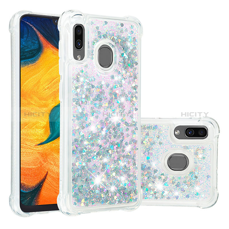 Coque Silicone Housse Etui Gel Bling-Bling S01 pour Samsung Galaxy A20 Plus