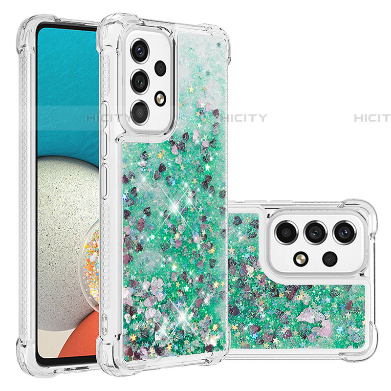 Coque Silicone Housse Etui Gel Bling-Bling S01 pour Samsung Galaxy A53 5G Vert Plus