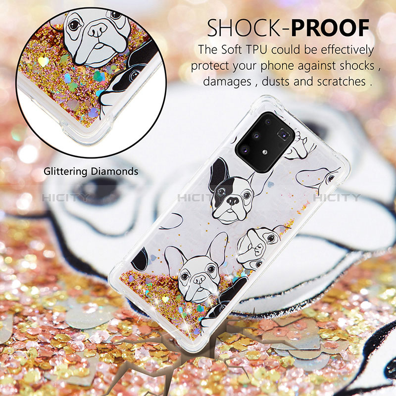 Coque Silicone Housse Etui Gel Bling-Bling S01 pour Samsung Galaxy A91 Plus