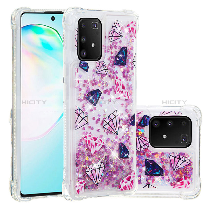 Coque Silicone Housse Etui Gel Bling-Bling S01 pour Samsung Galaxy A91 Plus