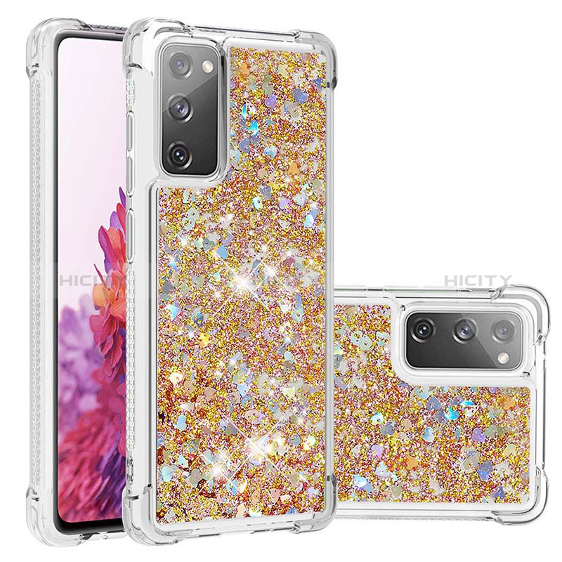 Coque Silicone Housse Etui Gel Bling-Bling S01 pour Samsung Galaxy S20 Lite 5G Or Plus