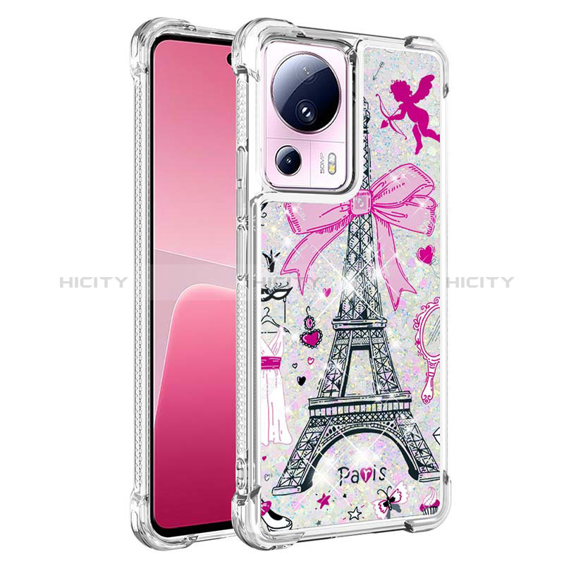 Coque Silicone Housse Etui Gel Bling-Bling S01 pour Xiaomi Civi 2 5G Or Rose Plus