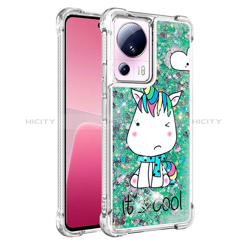 Coque Silicone Housse Etui Gel Bling-Bling S01 pour Xiaomi Civi 2 5G Vert Plus