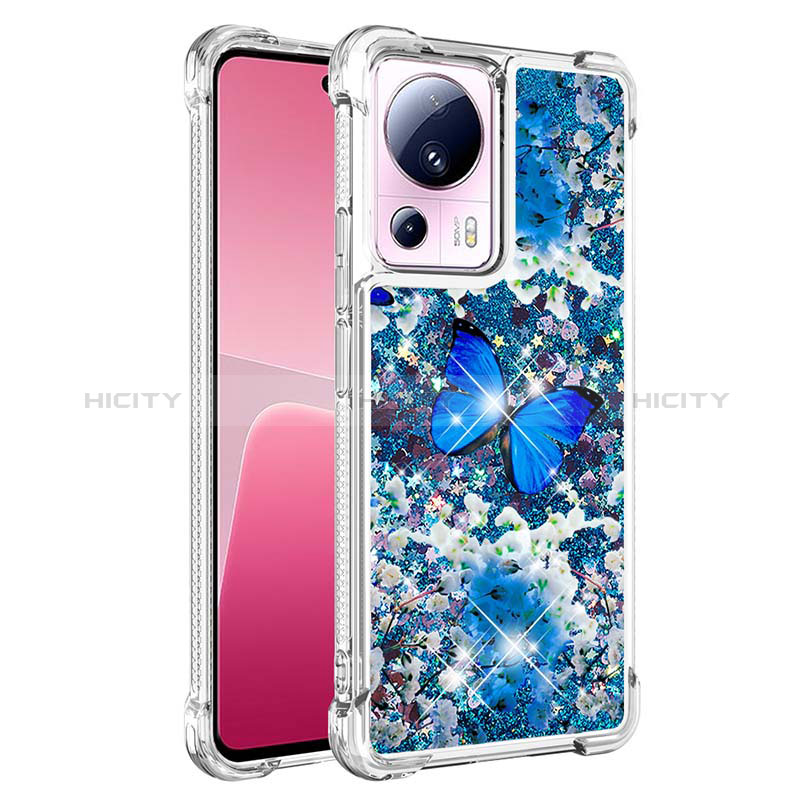 Coque Silicone Housse Etui Gel Bling-Bling S01 pour Xiaomi Mi 13 Lite 5G Bleu Plus