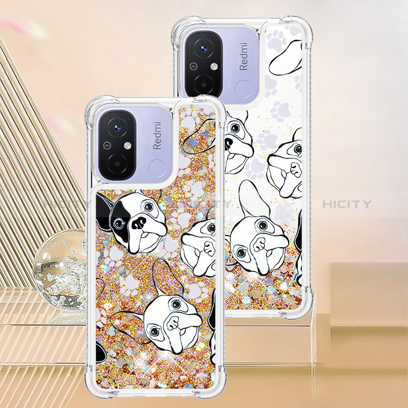 Coque Silicone Housse Etui Gel Bling-Bling S01 pour Xiaomi Redmi 12C 4G Or Plus