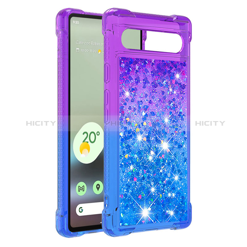 Coque Silicone Housse Etui Gel Bling-Bling S02 pour Google Pixel 7a 5G Plus