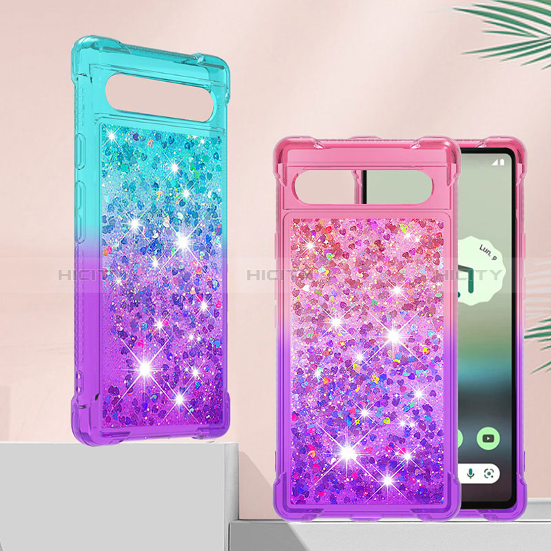 Coque Silicone Housse Etui Gel Bling-Bling S02 pour Google Pixel 7a 5G Plus