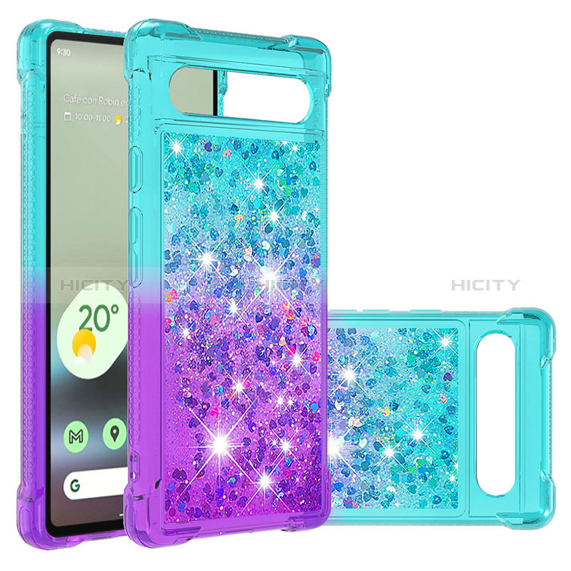 Coque Silicone Housse Etui Gel Bling-Bling S02 pour Google Pixel 7a 5G Plus