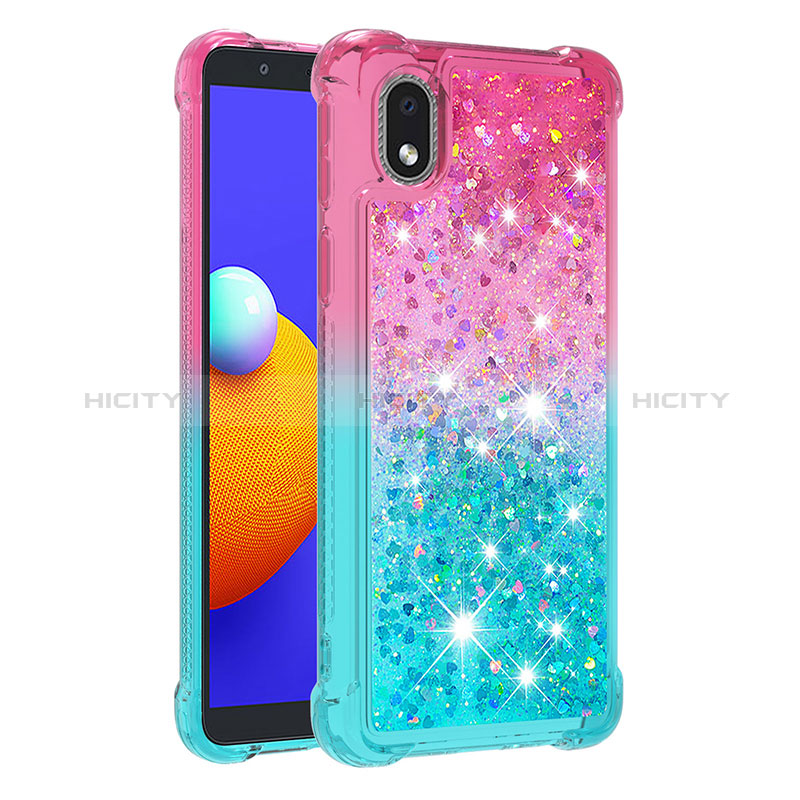 Coque Silicone Housse Etui Gel Bling-Bling S02 pour Samsung Galaxy A01 Core Plus