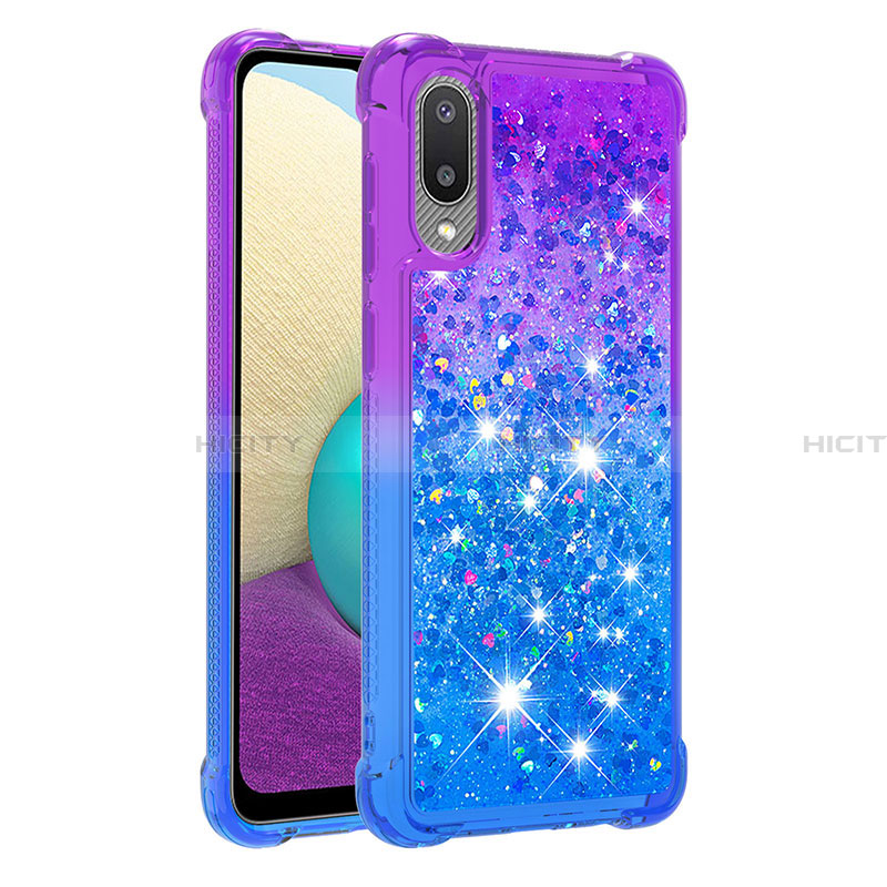 Coque Silicone Housse Etui Gel Bling-Bling S02 pour Samsung Galaxy A02 Plus