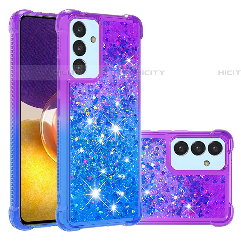 Coque Silicone Housse Etui Gel Bling-Bling S02 pour Samsung Galaxy A05s Violet Plus