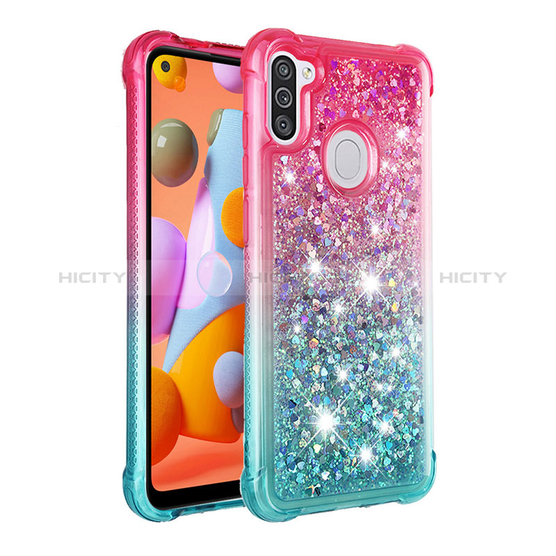 Coque Silicone Housse Etui Gel Bling-Bling S02 pour Samsung Galaxy A11 Plus