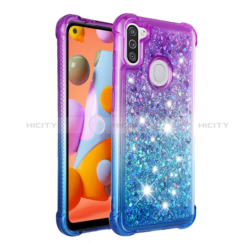 Coque Silicone Housse Etui Gel Bling-Bling S02 pour Samsung Galaxy A11 Plus