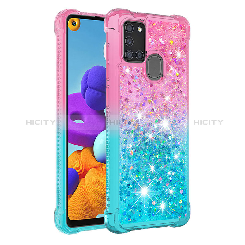 Coque Silicone Housse Etui Gel Bling-Bling S02 pour Samsung Galaxy A21s Plus