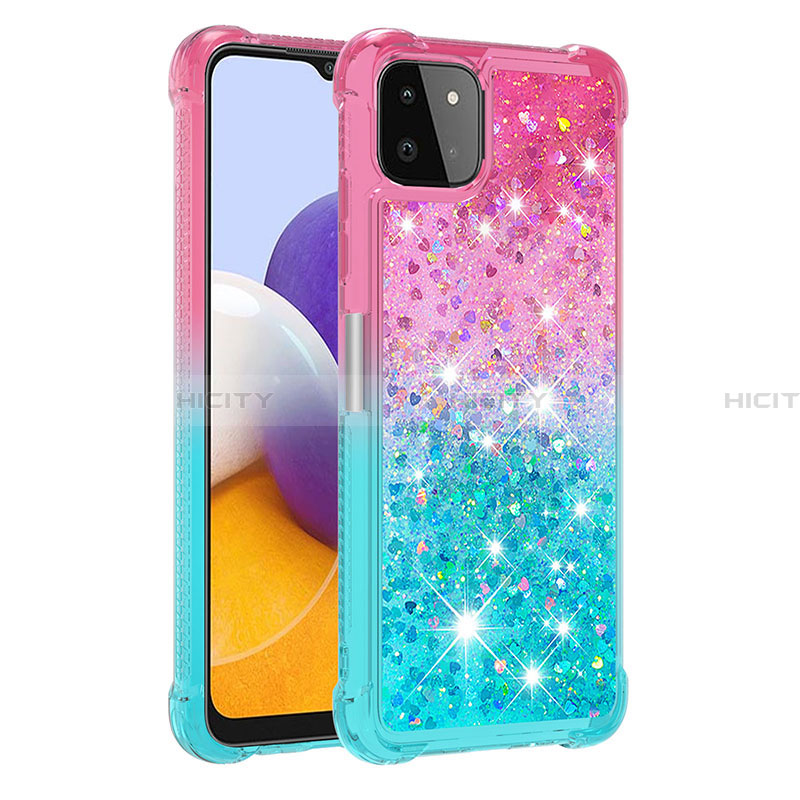 Coque Silicone Housse Etui Gel Bling-Bling S02 pour Samsung Galaxy A22 5G Plus