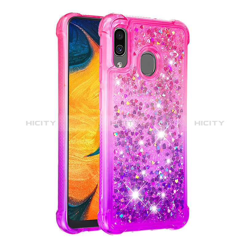 Coque Silicone Housse Etui Gel Bling-Bling S02 pour Samsung Galaxy A30 Plus