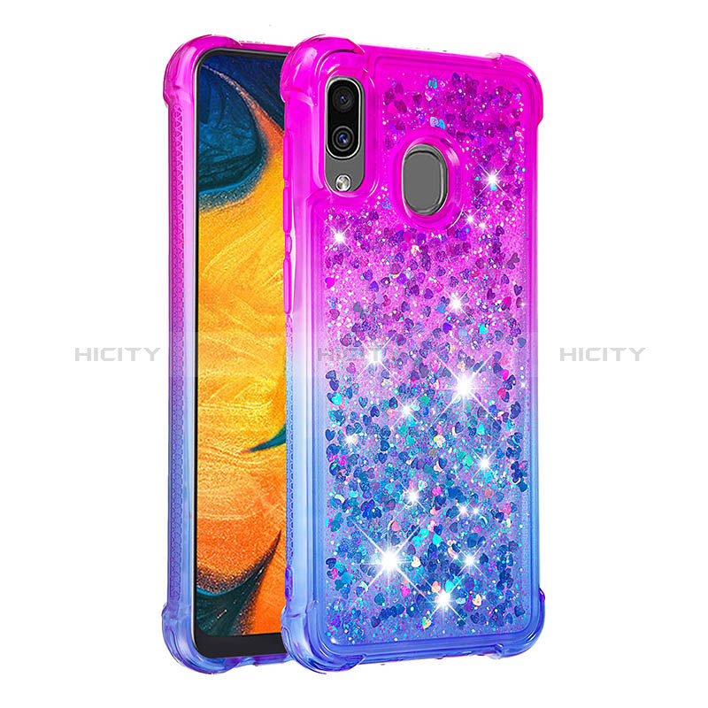 Coque Silicone Housse Etui Gel Bling-Bling S02 pour Samsung Galaxy A30 Plus