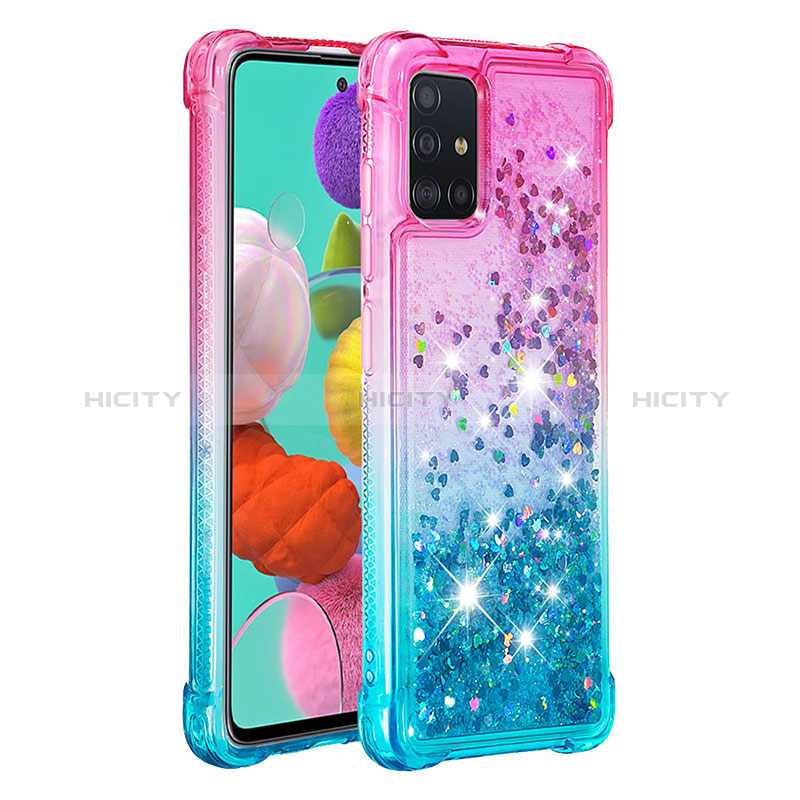 Coque Silicone Housse Etui Gel Bling-Bling S02 pour Samsung Galaxy A51 4G Plus