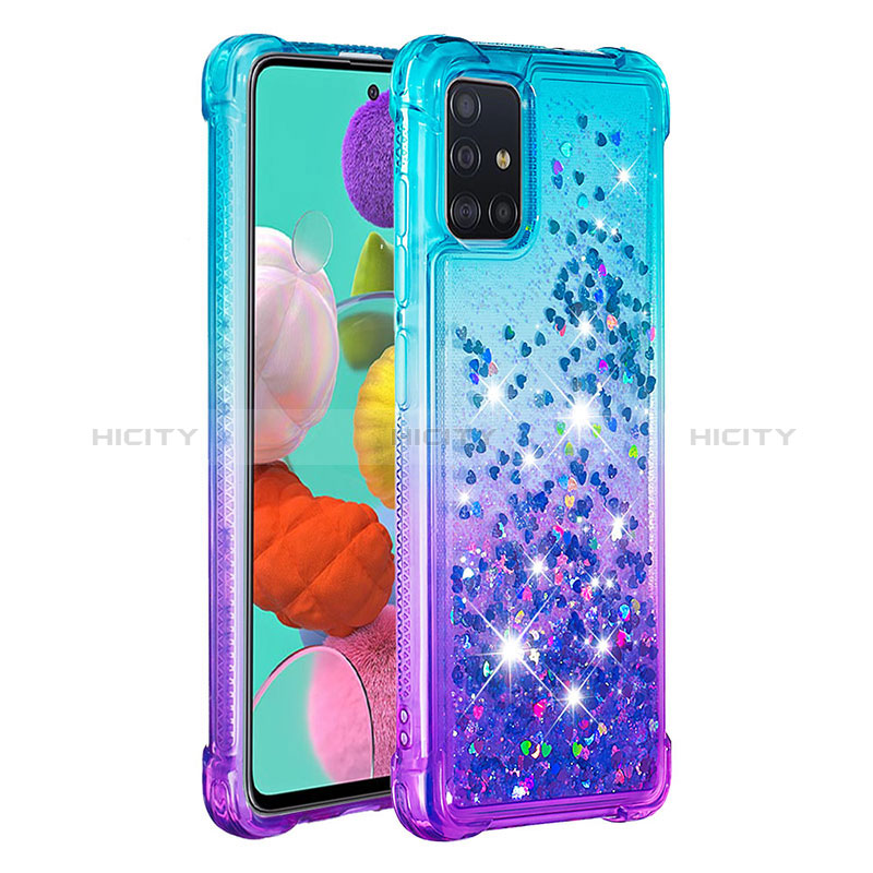 Coque Silicone Housse Etui Gel Bling-Bling S02 pour Samsung Galaxy A51 5G Plus