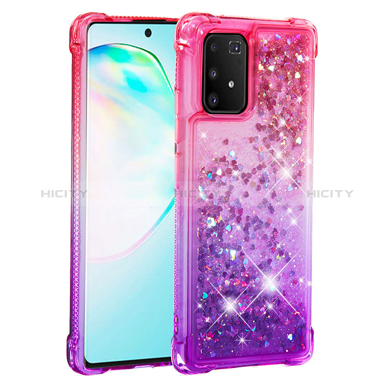 Coque Silicone Housse Etui Gel Bling-Bling S02 pour Samsung Galaxy A91 Plus