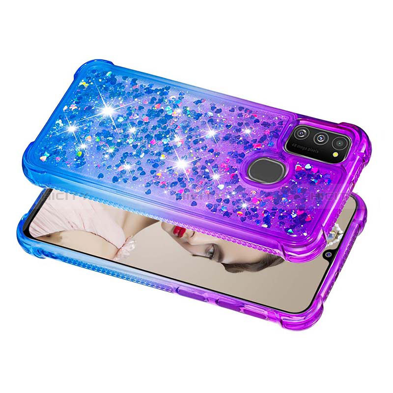 Coque Silicone Housse Etui Gel Bling-Bling S02 pour Samsung Galaxy M21 Plus