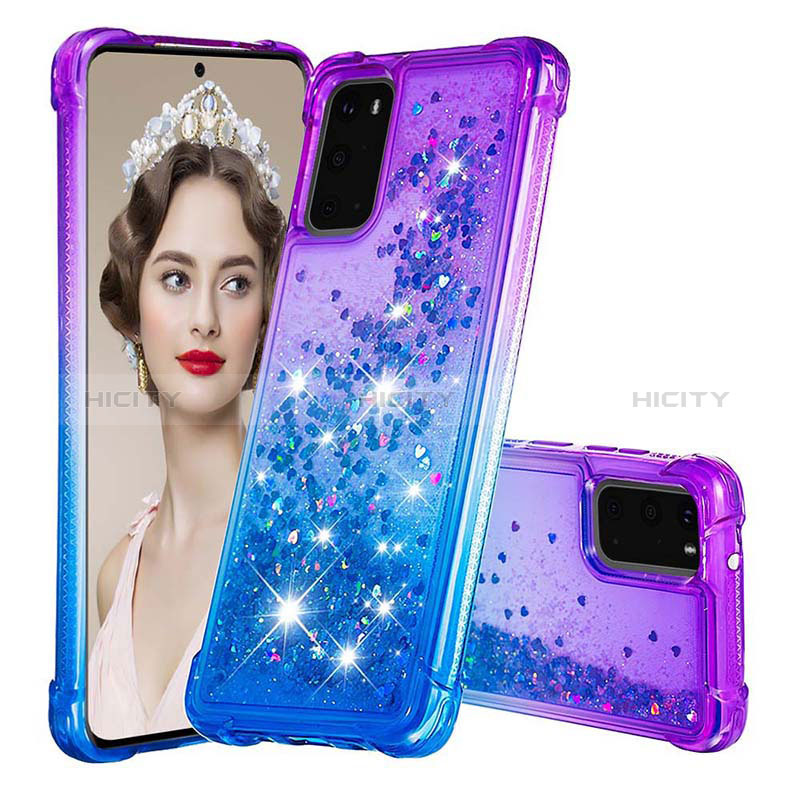 Coque Silicone Housse Etui Gel Bling-Bling S02 pour Samsung Galaxy S20 5G Violet Plus