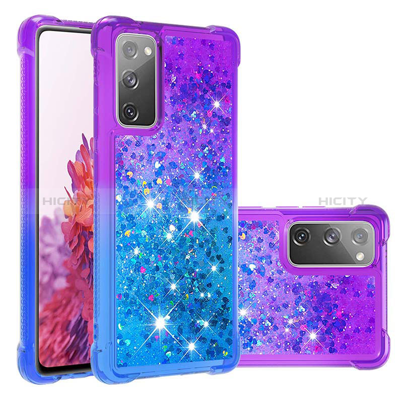 Coque Silicone Housse Etui Gel Bling-Bling S02 pour Samsung Galaxy S20 FE (2022) 5G Violet Plus