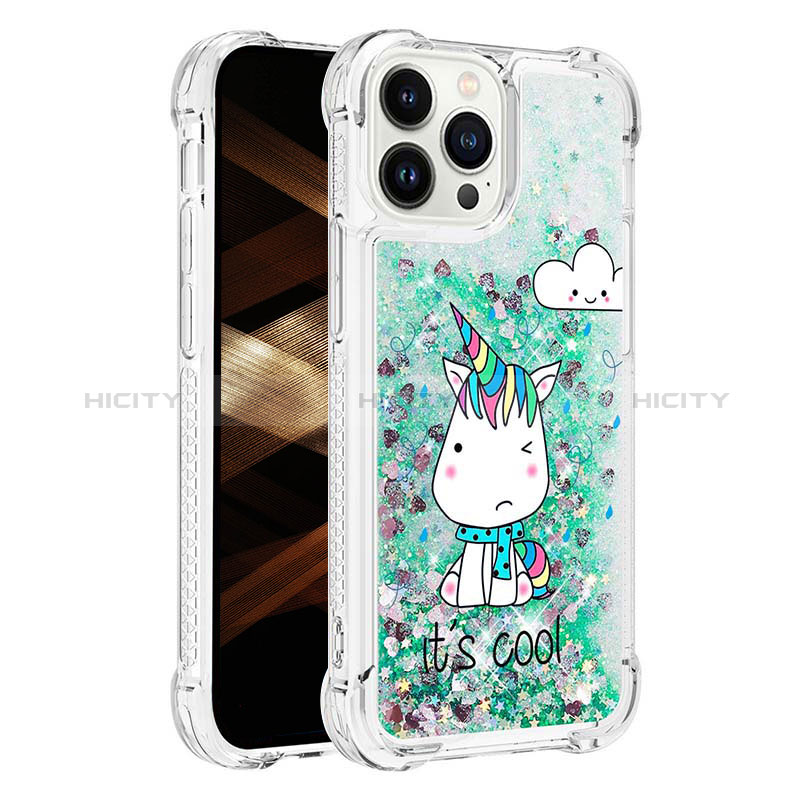 Coque Silicone Housse Etui Gel Bling-Bling S03 pour Apple iPhone 14 Pro Max Plus