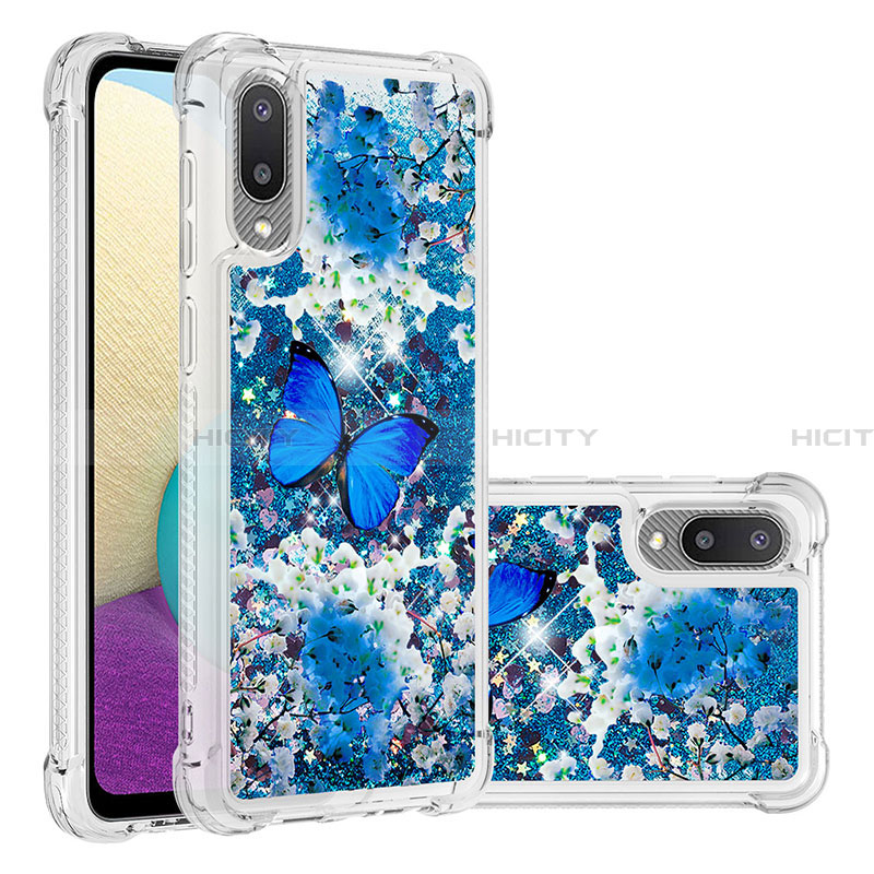 Coque Silicone Housse Etui Gel Bling-Bling S03 pour Samsung Galaxy A02 Plus