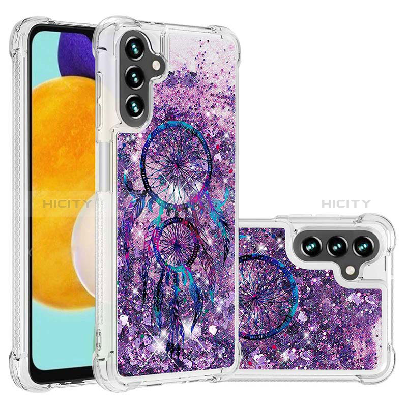 Coque Silicone Housse Etui Gel Bling-Bling S03 pour Samsung Galaxy A04s Violet Plus