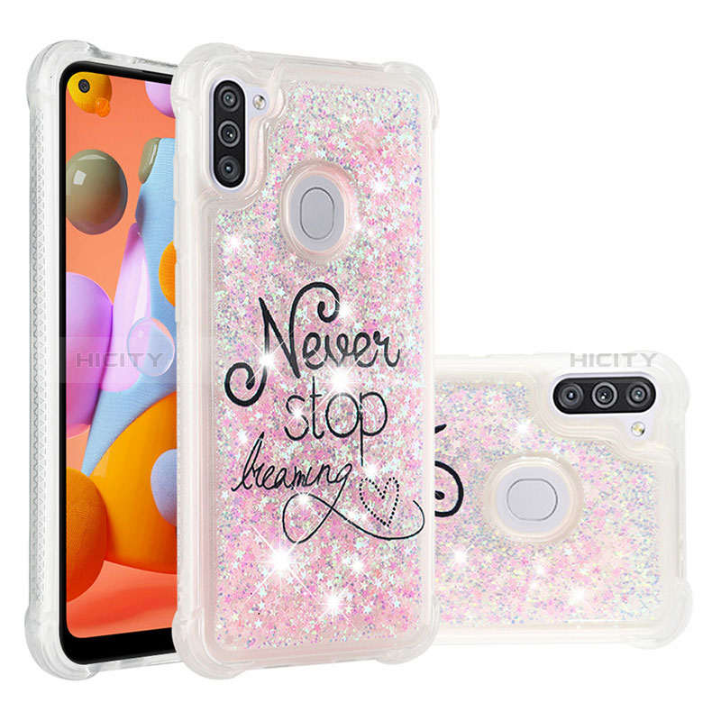 Coque Silicone Housse Etui Gel Bling-Bling S03 pour Samsung Galaxy A11 Plus