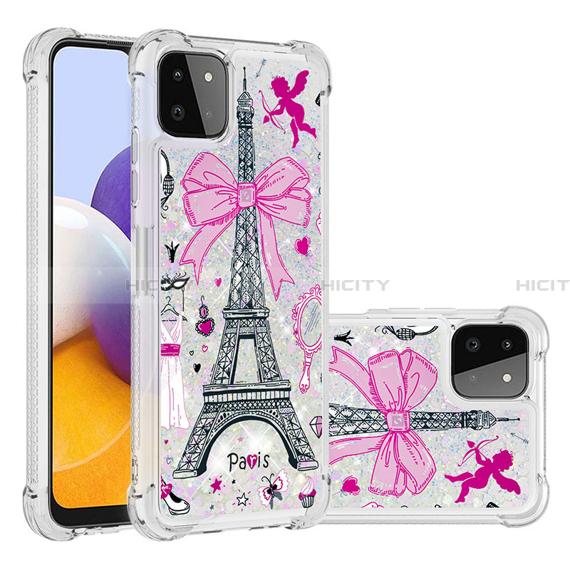 Coque Silicone Housse Etui Gel Bling-Bling S03 pour Samsung Galaxy A22 5G Plus